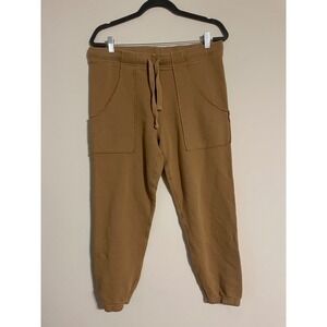 Frank & Eileen Women's Sweatpants Size M Tan Drawstring Joggers Relaxed Fit